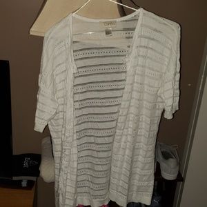Loft short sleeve cover sweater